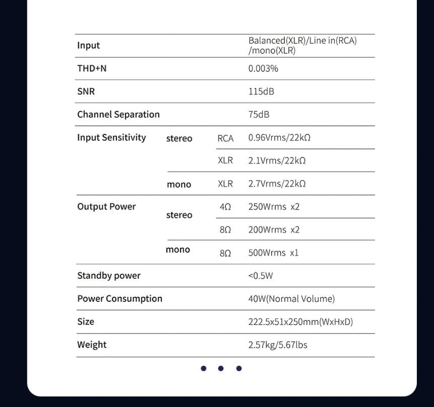 S M S L PA X High end Pure AMP Amplifier Balanced XLR/RCA
