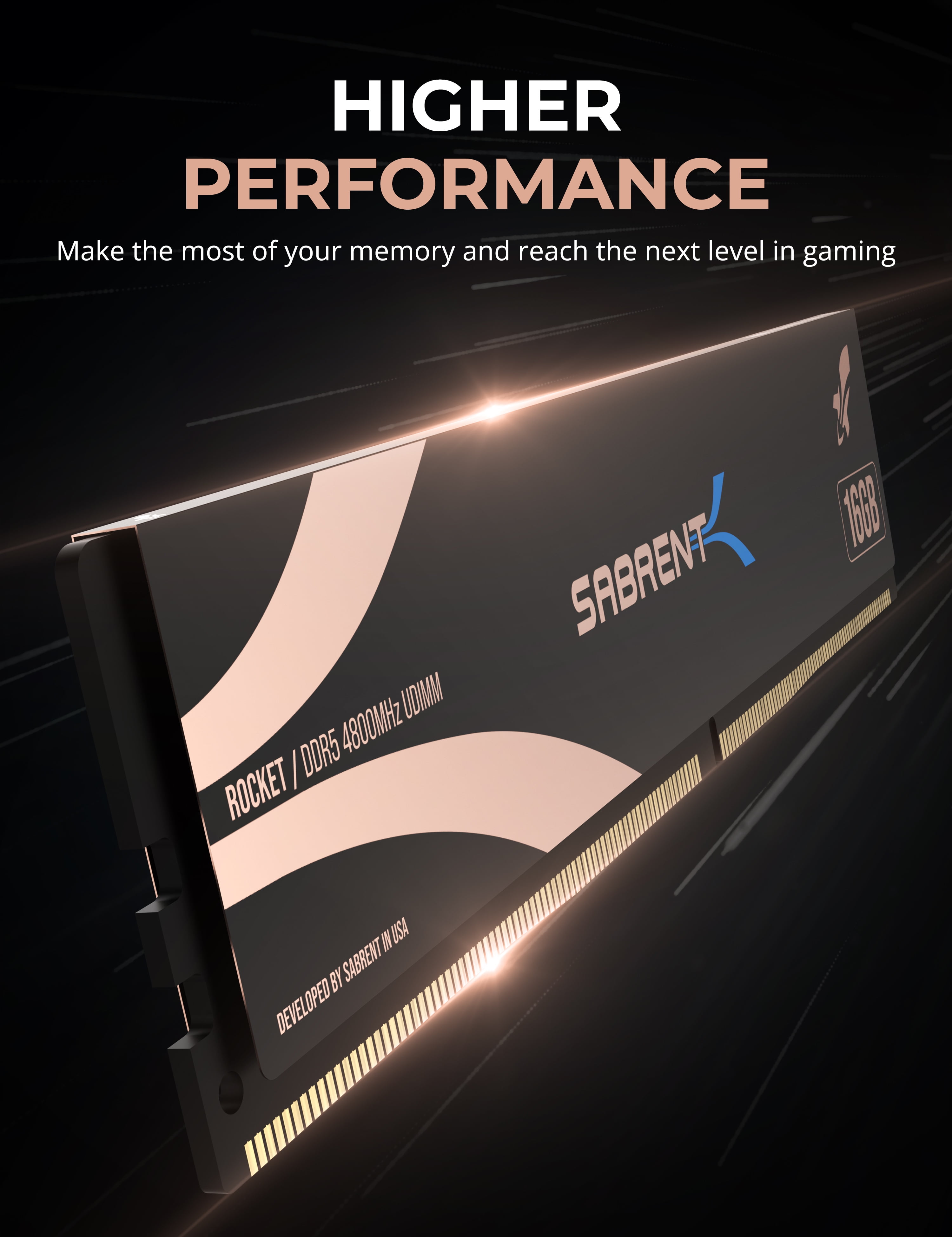 Sabrent Rocket Módulo de Memoria DDR5 16GB U-DIMM 4800MHz