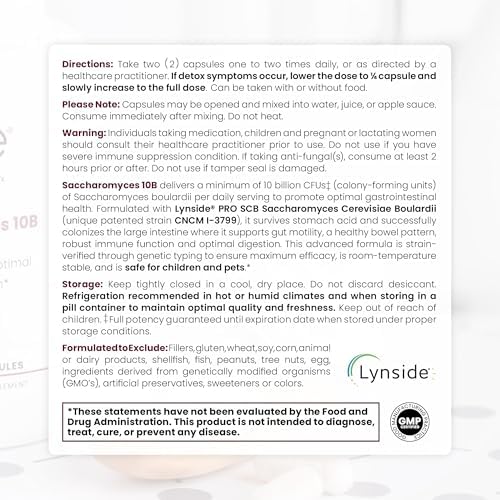 Saccharomyces Boulardii Probiotics 10 Billion CFU   Made in USA   No Fillers  Patented Strain  Lynside CNCM I 3799 Probiotics for Men and Women   Pure TheraPro Rx   240 Capsules