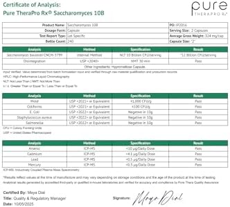 Saccharomyces Boulardii Probiotics 10 Billion CFU   Made in USA   No Fillers  Patented Strain  Lynside CNCM I 3799 Probiotics for Men and Women   Pure TheraPro Rx   240 Capsules
