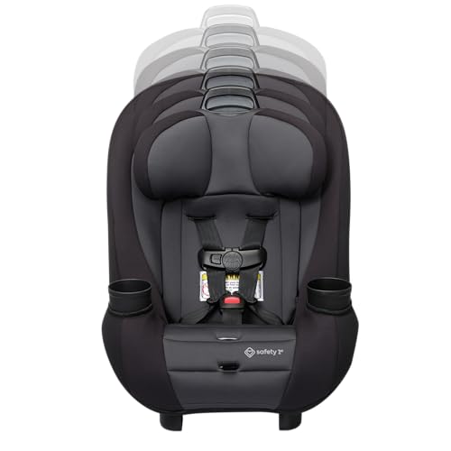 Safety 1st Ellaris 3 in 1 Convertible Car Seat  Slim Fit Design  Rear & Forward Facing  5 Position Headrest  3 Across Fit  Travel Friendly with Machine Washable Seat Pad  Smokey Haze
