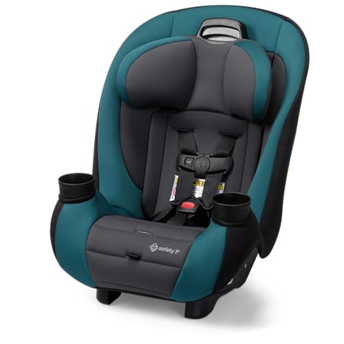 Safety 1st Ellaris 3 in 1 Convertible Car Seat  Slim Fit Design  Rear & Forward Facing  5 Position Headrest  3 Across Fit  Travel Friendly with Machine Washable Seat Pad  Smokey Haze