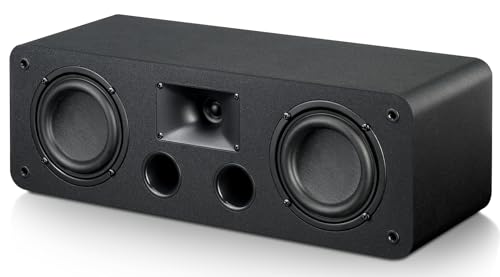 Saiyin Center Channel Speaker Dual 4 Inch Woofers and Silk Tweeter  Crystal Clear for Home Theater Dialogue Passive  Wall Mountable  Single