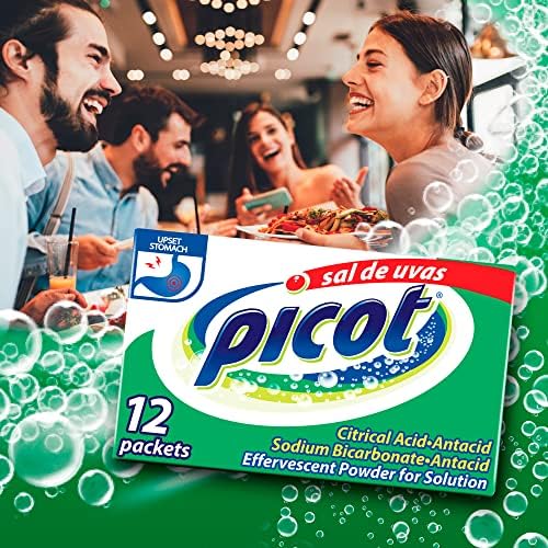 Sal de Uvas PIcot  Effervescent Powder Solution  Antacid  0 17 Oz  6 Pack of 12 Packets  6 Boxes