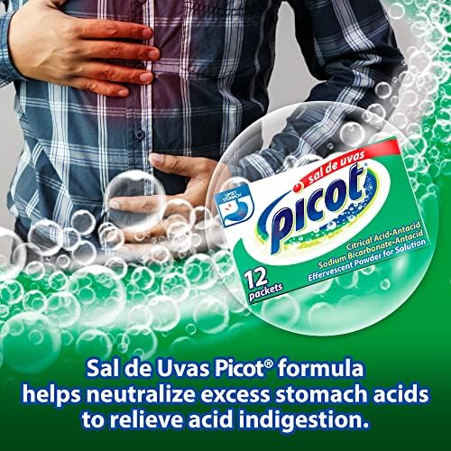 Sal de Uvas PIcot  Effervescent Powder Solution  Antacid  0 17 Oz  6 Pack of 12 Packets  6 Boxes