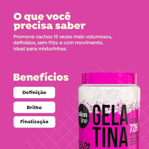 Salon Line   Linha #ToDeCacho   Gelatina 15X Super Volume 1 Kg    #ImWithCurls   Gelatin 15X Super Volume Net 35 27 Oz 