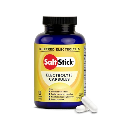 SaltStick Electrolyte Capsules with Vitamin D   Salt Pills with Electrolytes for Running  Endurance Sports Nutrition  Running Supplements   100 Count Electrolyte Pills