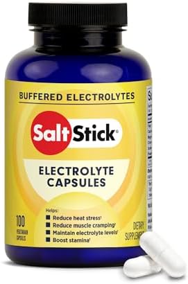 SaltStick Electrolyte Capsules with Vitamin D   Salt Pills with Electrolytes for Running  Endurance Sports Nutrition  Running Supplements   100 Count Electrolyte Pills