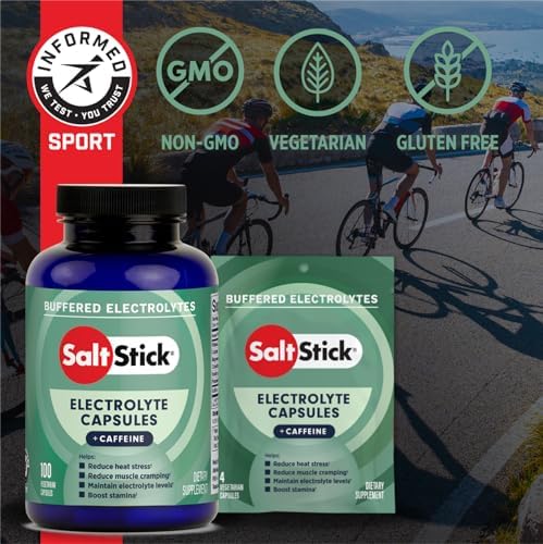 SaltStick Electrolyte Capsules with Vitamin D   200 Count   Salt Pills with Electrolytes for Sports Nutrition  Running Supplements  Electrolyte Pills   200 Count