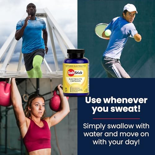 SaltStick Electrolyte Capsules with Vitamin D   200 Count   Salt Pills with Electrolytes for Sports Nutrition  Running Supplements  Electrolyte Pills   200 Count