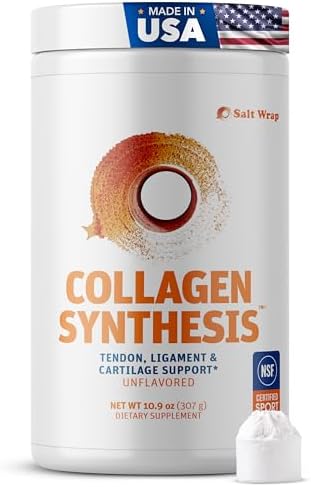 SaltWrap Síntesis de colágeno: péptidos de colágeno para articulaciones con Fortigel, Tendoforte, el mejor colágeno en polvo para tendones, ligamentos y recuperación y reparación de cartílago