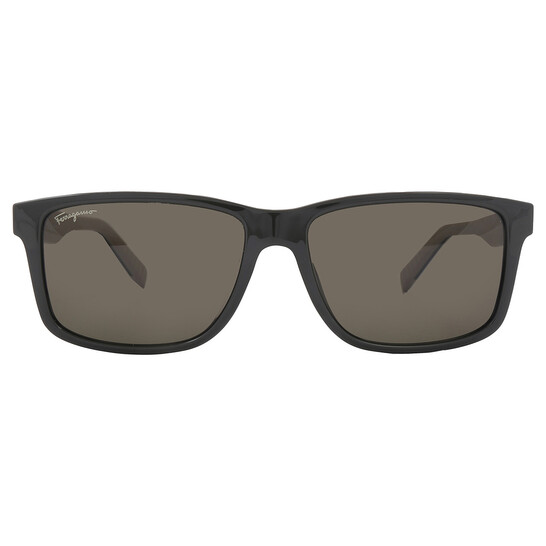 Salvatore Dark Grey Rectangular Men s Sunglasses