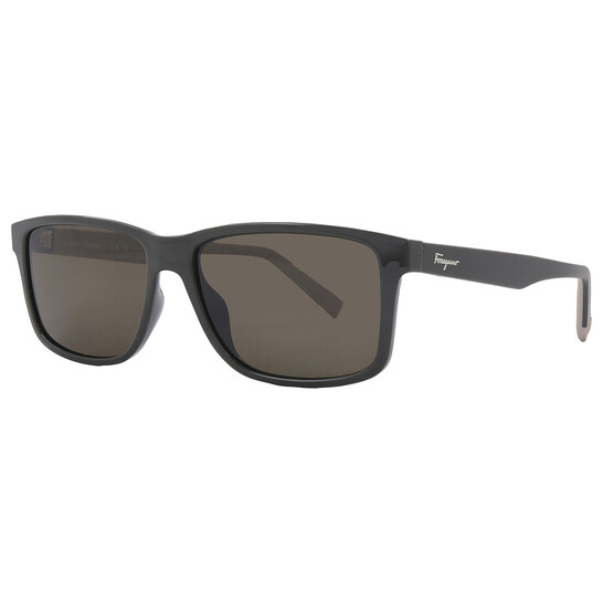 Salvatore Dark Grey Rectangular Men s Sunglasses