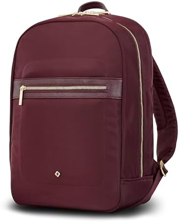 Samsonite Mobile Solutions 2 Essential Backpack   Work & Commuter Backpack with Padded Laptop Compartment  Front Zip Pocket with Key Leash  Water Bottle Sleeve  StackIt  Strap   Black