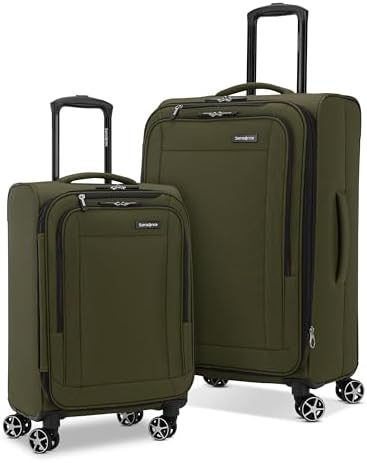 Samsonite Saire LTE Softside Expandable Luggage with Spinners   Olive Green   3PC  CO/MED/LG