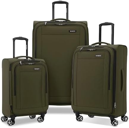 Samsonite Saire LTE Softside Expandable Luggage with Spinners   Olive Green   3PC  CO/MED/LG 