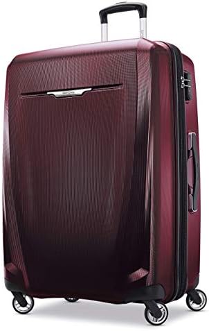 Samsonite Winfield 3 DLX Hardside Expandable Luggage with Spinners  Black  3 Piece Set  20/25/28 