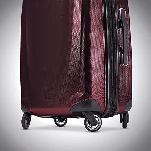 Samsonite Winfield 3 DLX Hardside Expandable Luggage with Spinners  Black  3 Piece Set  20/25/28 