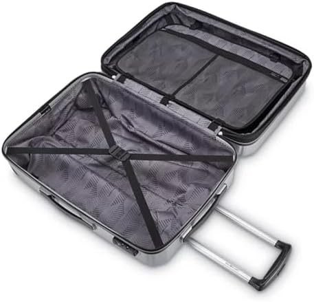 Samsonite Winfield 3 DLX Hardside Expandable Luggage with Spinners  Black  3 Piece Set  20/25/28 