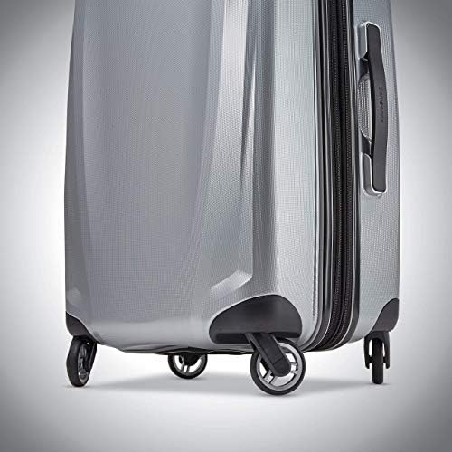 Samsonite Winfield 3 DLX Hardside Expandable Luggage with Spinners  Black  3 Piece Set  20/25/28 