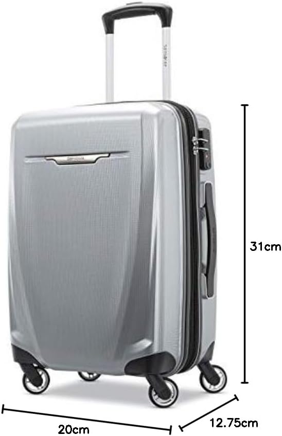 Samsonite Winfield 3 DLX Hardside Expandable Luggage with Spinners  Black  3 Piece Set  20/25/28 