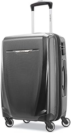 Samsonite Winfield 3 DLX Hardside Expandable Luggage with Spinners  Black  3 Piece Set  20/25/28 