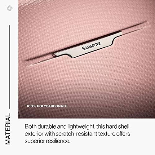 Samsonite Winfield 3 DLX Hardside Expandable Luggage with Spinners  Black  3 Piece Set  20/25/28 