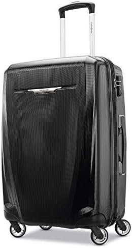 Samsonite Winfield 3 DLX Hardside Expandable Luggage with Spinners  Black  3 Piece Set  20/25/28 