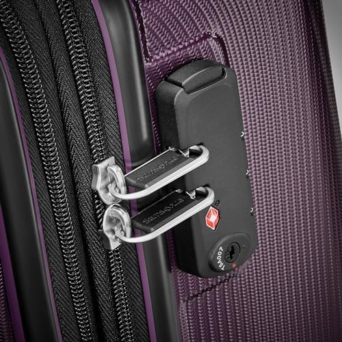 Samsonite Winfield 3 DLX Hardside Expandable Luggage with Spinners  Black  3 Piece Set  20/25/28 