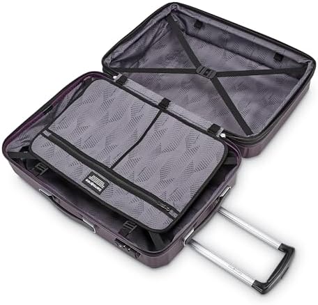 Samsonite Winfield 3 DLX Hardside Expandable Luggage with Spinners  Black  3 Piece Set  20/25/28 