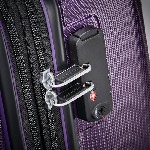 Samsonite Winfield 3 DLX Hardside Expandable Luggage with Spinners  Black  3 Piece Set  20/25/28 