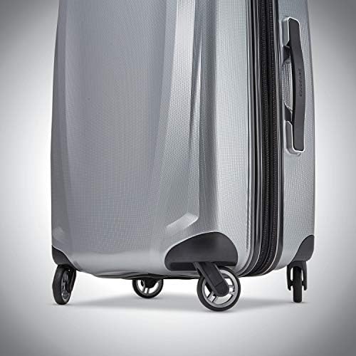 Samsonite Winfield 3 DLX Hardside Expandable Luggage with Spinners  Black  3 Piece Set  20/25/28 