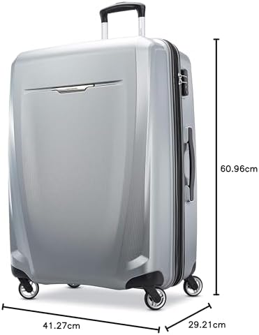 Samsonite Winfield 3 DLX Hardside Expandable Luggage with Spinners  Black  3 Piece Set  20/25/28 