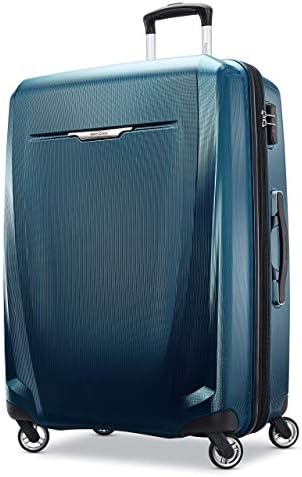Samsonite Winfield 3 DLX Hardside Expandable Luggage with Spinners  Black  3 Piece Set  20/25/28 