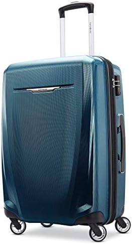Samsonite Winfield 3 DLX Hardside Expandable Luggage with Spinners  Black  3 Piece Set  20/25/28 