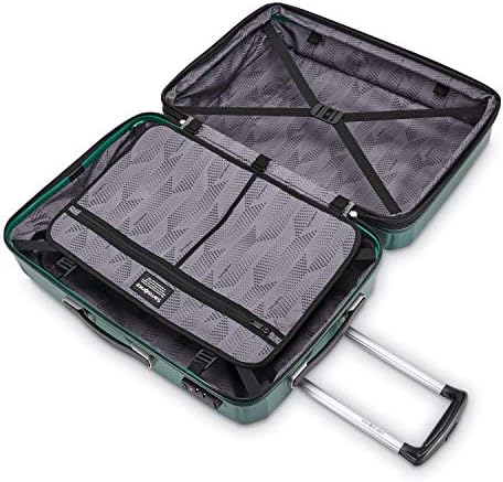 Samsonite Winfield 3 DLX Hardside Expandable Luggage with Spinners  Black  3 Piece Set  20/25/28 