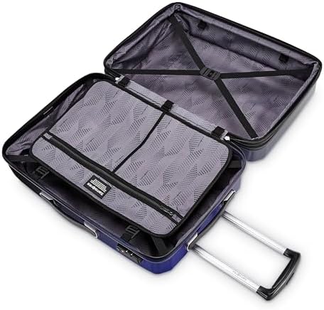 Samsonite Winfield 3 DLX Hardside Expandable Luggage with Spinners  Black  3 Piece Set  20/25/28 