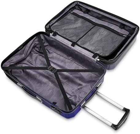 Samsonite Winfield 3 DLX Hardside Expandable Luggage with Spinners  Black  3 Piece Set  20/25/28 