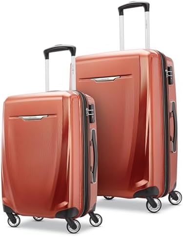 Samsonite Winfield 3 DLX Hardside Expandable Luggage with Spinners  Black  3 Piece Set  20/25/28 