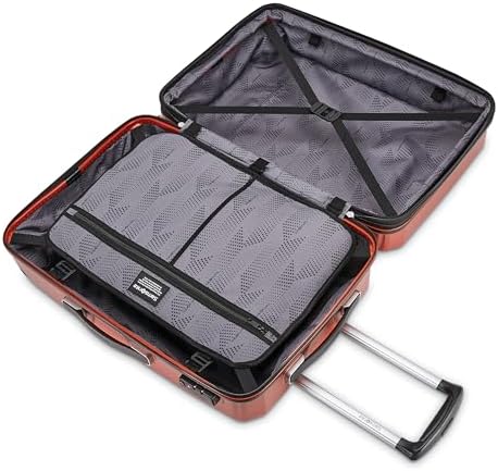 Samsonite Winfield 3 DLX Hardside Expandable Luggage with Spinners  Black  3 Piece Set  20/25/28 