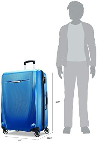 Samsonite Winfield 3 DLX Hardside Expandable Luggage with Spinners  Black  3 Piece Set  20/25/28 