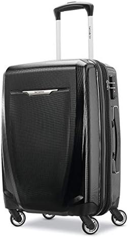 Samsonite Winfield 3 DLX Hardside Expandable Luggage with Spinners  Black  3 Piece Set  20/25/28 