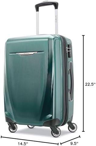 Samsonite Winfield 3 DLX Hardside Expandable Luggage with Spinners  Black  3 Piece Set  20/25/28 