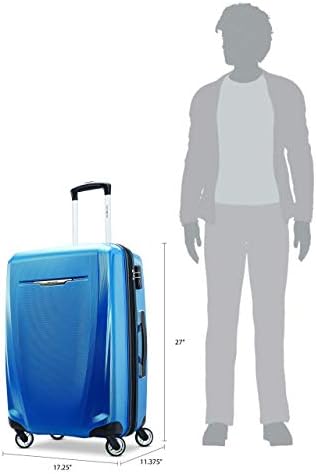 Samsonite Winfield 3 DLX Hardside Expandable Luggage with Spinners  Black  3 Piece Set  20/25/28 