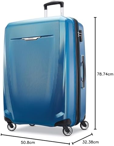 Samsonite Winfield 3 DLX Hardside Expandable Luggage with Spinners  Black  3 Piece Set  20/25/28 