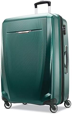 Samsonite Winfield 3 DLX Hardside Expandable Luggage with Spinners  Black  3 Piece Set  20/25/28 