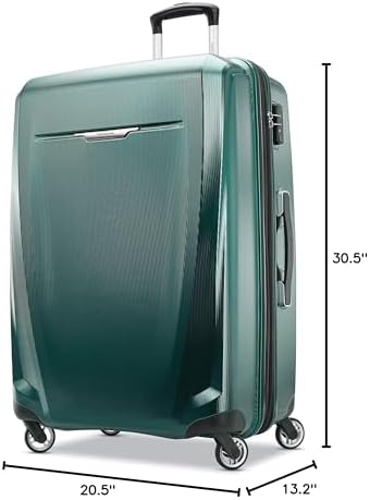 Samsonite Winfield 3 DLX Hardside Expandable Luggage with Spinners  Black  3 Piece Set  20/25/28 