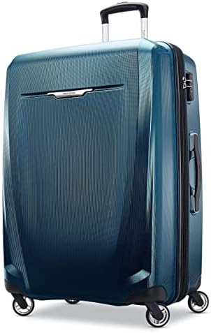 Samsonite Winfield 3 DLX Hardside Expandable Luggage with Spinners  Black  3 Piece Set  20/25/28 