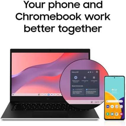 Samsung 14 Galaxy Chromebook Go Laptop PC Computer  Intel Celeron N4500 Processor  4GB RAM  64GB Storage  ChromeOS  XE340XDA KA2US  Student Laptop  Silver