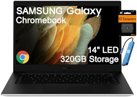 Samsung 14 Galaxy Chromebook Go Laptop PC Computer  Intel Celeron N4500 Processor  4GB RAM  64GB Storage  ChromeOS  XE340XDA KA2US  Student Laptop  Silver